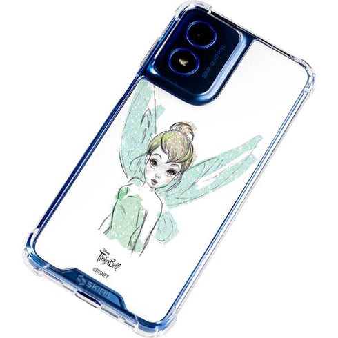 Disney Tinker Bell Watercolor Fairy Art Moto G 5G (2024) Clear Case
