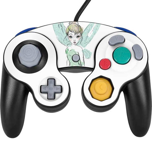 Disney Tinker Bell Watercolor Fairy Art Nintendo Skins