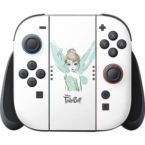 Disney Tinker Bell Watercolor Fairy Art Nintendo Skins