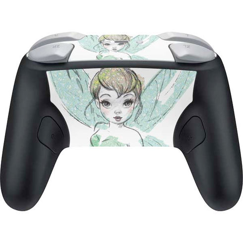 Disney Tinker Bell Watercolor Fairy Art Nintendo Switch 2 (2025) Pro Controller Skin