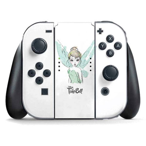 Disney Tinker Bell Watercolor Fairy Art Nintendo Skins