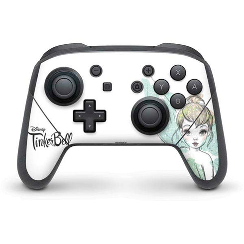 Disney Tinker Bell Watercolor Fairy Art Nintendo Skins