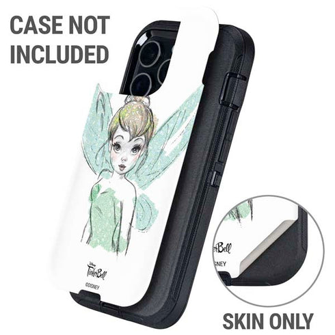 Disney Tinker Bell Watercolor Fairy Art Otterbox Defender iPhone Skin