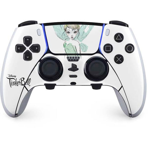 Disney Tinker Bell Watercolor Fairy Art PS5 DualSense Edge Pro Controller Skin