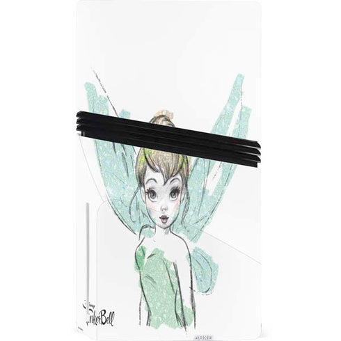 Disney Tinker Bell Watercolor Fairy Art PS5 Pro Disk Console Skin