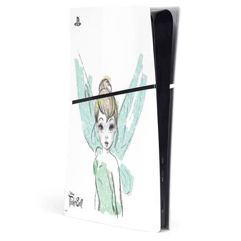 Disney Tinker Bell Watercolor Fairy Art PlayStation PS5 Skins