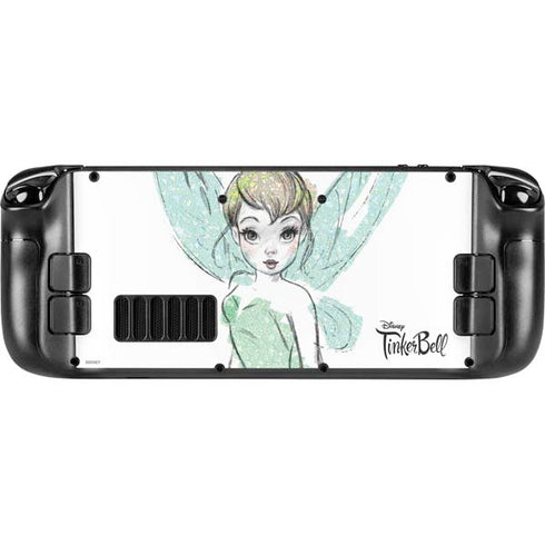 Disney Tinker Bell Watercolor Fairy Art Steam Deck Handheld Gaming Computer OLED Skin
