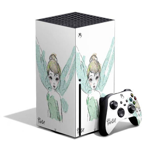 Disney Tinker Bell Watercolor Fairy Art Xbox Series X Skins