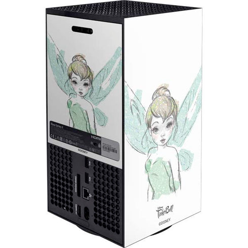Disney Tinker Bell Watercolor Fairy Art XBox Series X Digital Edition Console Skin