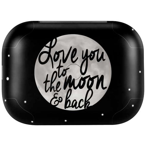 To The Moon And Back BW Amazon Echo Buds Skin