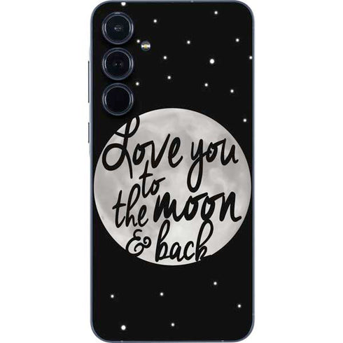 To The Moon And Back BW Galaxy A35 5G Skin