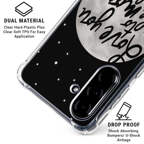 To The Moon And Back BW Galaxy A36 5G Clear Case
