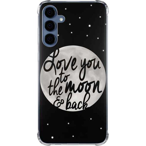 To The Moon And Back BW Galaxy A55 5G Clear Case