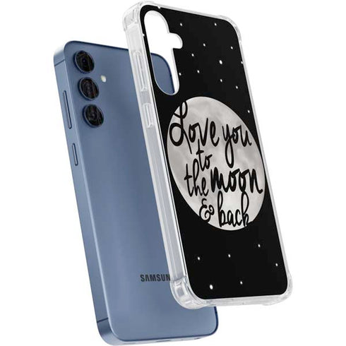 To The Moon And Back BW Galaxy A55 5G Clear Case