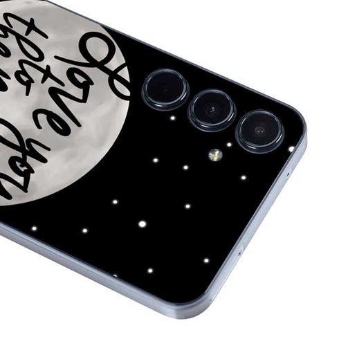 To The Moon And Back BW Galaxy A55 5G Skin