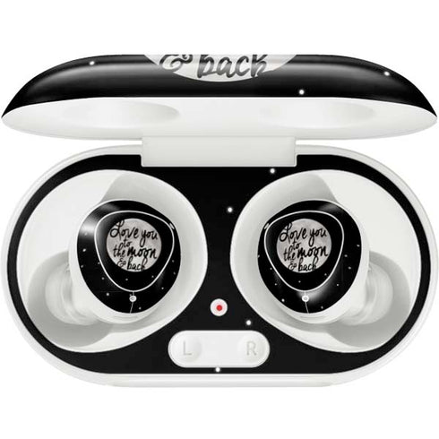 To The Moon And Back BW Galaxy Buds Plus Skin