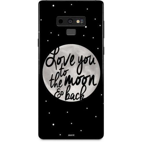 To The Moon And Back BW Galaxy Note 9 Skin