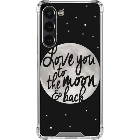 To The Moon And Back BW Galaxy S24 FE Clear Case