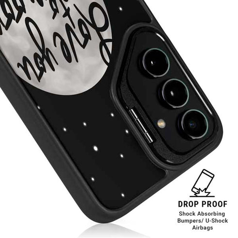 To The Moon And Back BW Galaxy S24 FE Kickstand Case