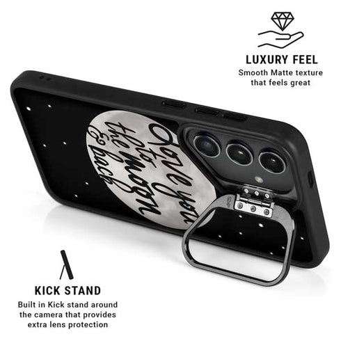 To The Moon And Back BW Galaxy S25 Kickstand Case