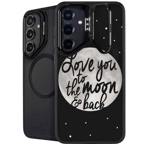 To The Moon And Back BW Galaxy S25 Plus Kickstand Case