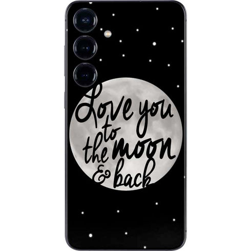 To The Moon And Back BW Galaxy S24 Plus Skin