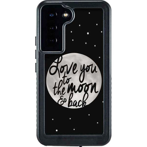 To The Moon And Back BW Galaxy S24 Plus Waterproof Case