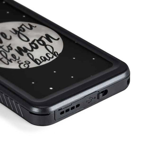To The Moon And Back BW Galaxy S24 Plus Waterproof Case
