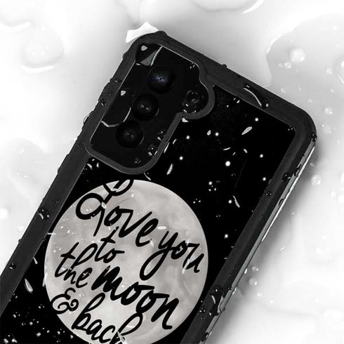 To The Moon And Back BW Galaxy S24 Plus Waterproof Case