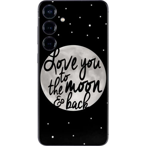 To The Moon And Back BW Galaxy S24 Skin