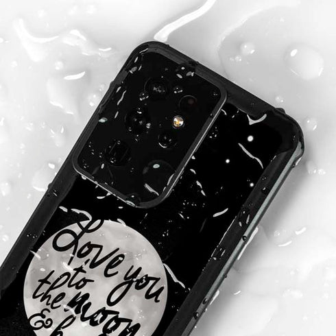 To The Moon And Back BW Galaxy S24 Ultra Waterproof Case