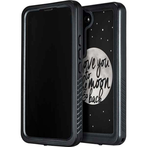 To The Moon And Back BW Galaxy S24 Waterproof Case