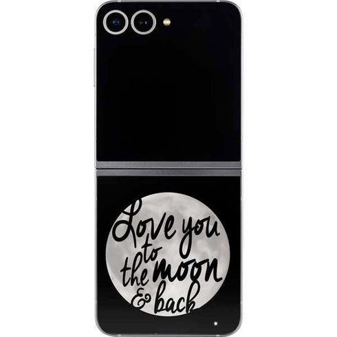 To The Moon And Back BW Galaxy Z Flip6 Skin