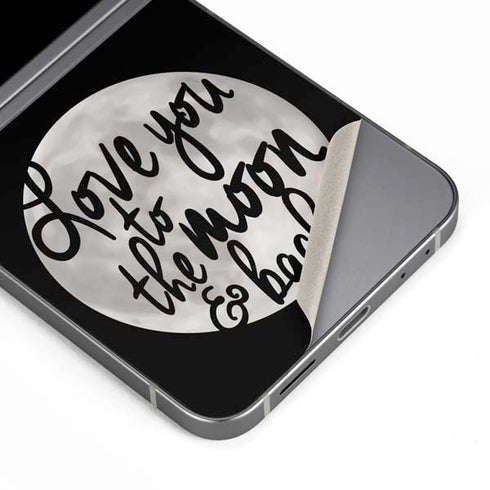 To The Moon And Back BW Galaxy Z Flip6 Skin