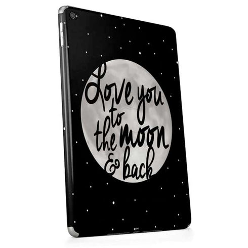 To The Moon And Back BW Apple iPad Skin