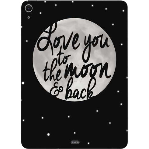 To The Moon And Back BW Apple iPad Air Skin