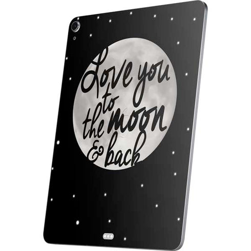 To The Moon And Back BW Apple iPad Air Skin