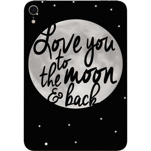 To The Moon And Back BW Apple iPad Mini Skin