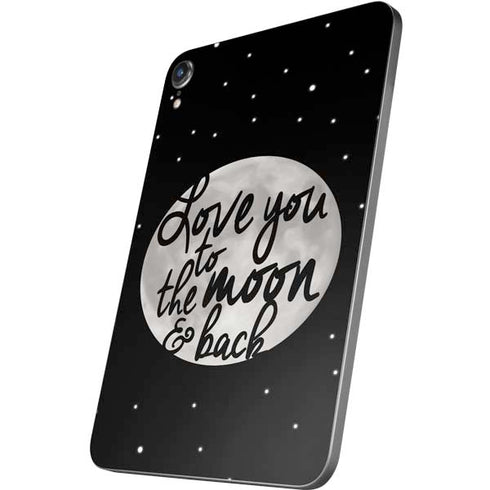 To The Moon And Back BW Apple iPad Mini Skin