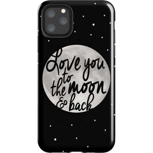 To The Moon And Back BW iPhone Cases