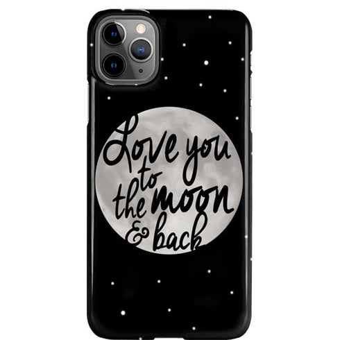 To The Moon And Back BW iPhone Cases
