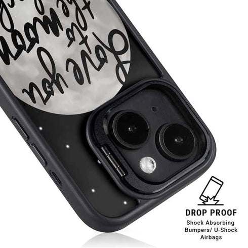 To The Moon And Back BW iPhone 13 Kickstand Case