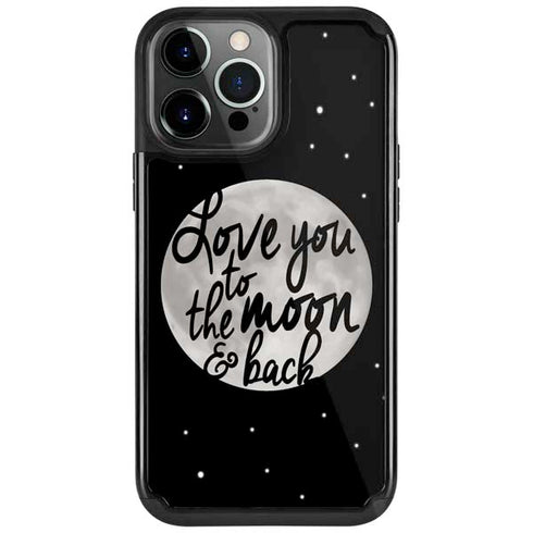 To The Moon And Back BW iPhone Cases