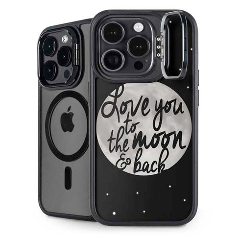 To The Moon And Back BW iPhone 14 Pro Kickstand Case