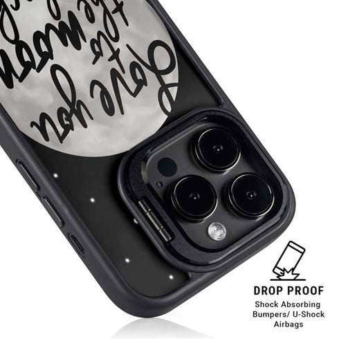 To The Moon And Back BW iPhone 15 Pro Max Kickstand Case