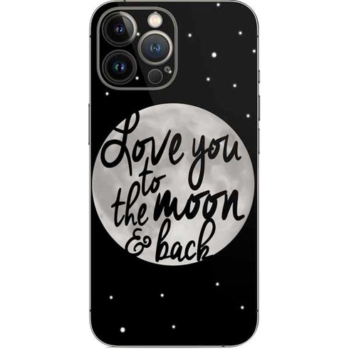 To The Moon And Back BW iPhone 15 Pro Max Skin