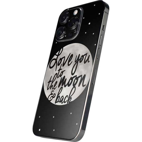 To The Moon And Back BW iPhone 15 Pro Max Skin
