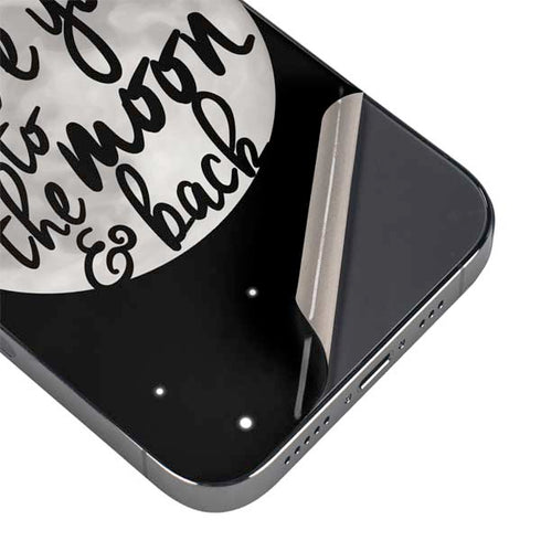To The Moon And Back BW iPhone 15 Pro Max Skin