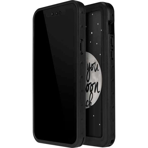 To The Moon And Back BW iPhone 15 Pro Waterproof Case