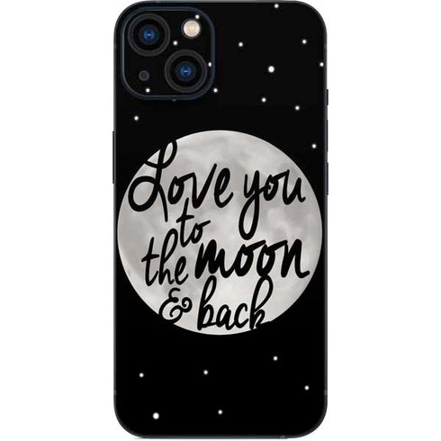 To The Moon And Back BW iPhone 15 Skin